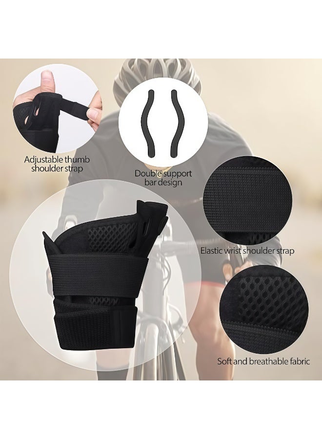 Thumb Arthritis Brace Wrist Strap, Breathable Thumb Splint Brace Right Left Hand, Joint Thumb Splint for Pain Relief Arthritis Tendonitis Sprains Strains Black - Image 2