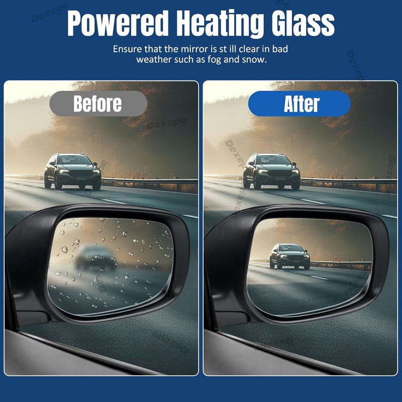 Dexepe Passenger Side Mirror Assembly for Toyota Corolla 2009-2013 - Heated Power Adjustable Glass - Image 3