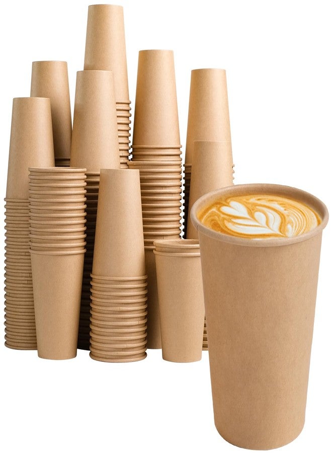 BYSNOW 300 Pack 12 oz Paper Coffee Cups, Disposable Kraft Coffee Cups, Hot/Cold Drinking Cup for Water, Coffee, Juice - Image 1