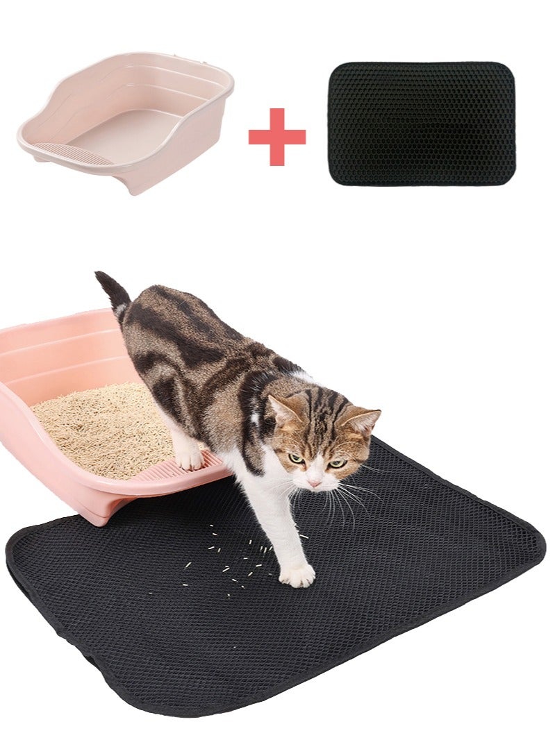 Cat Litter Box And Cat Litter Pad Combination Set - Image 1