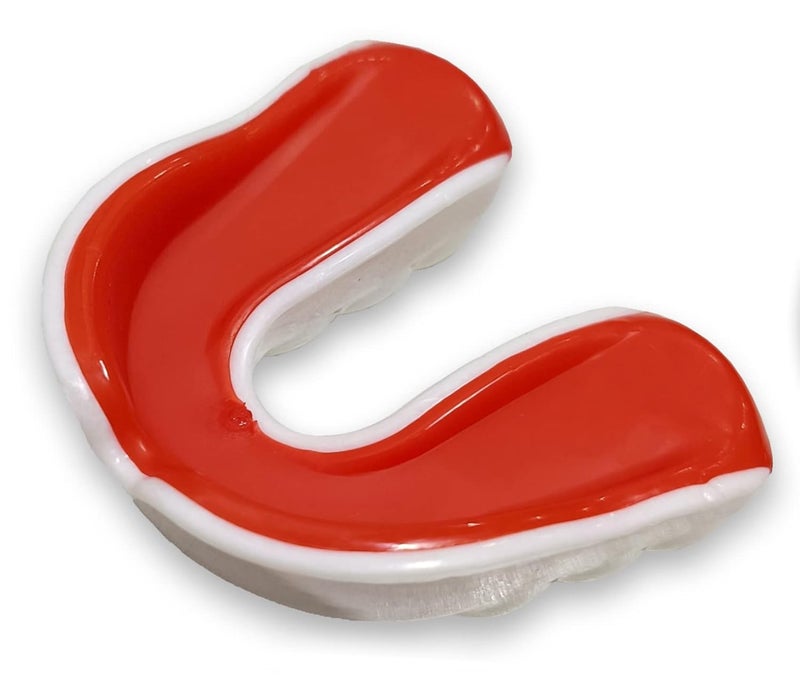 Be Win Martial Arts, Boxing Double Colored Mouth Guard/Gum Shield For Boxing & Martial Arts Practice & Competetions (Junior, Red) - Image 1