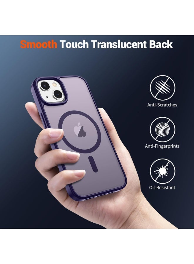 ACLIX Matte Magnetic Case for iPhone 15 [Shockproof & Slim] Matte Hard Back Cover with high-Grade Protection | Deep purple - Image 4