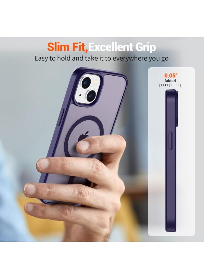 ACLIX Matte Magnetic Case for iPhone 15 [Shockproof & Slim] Matte Hard Back Cover with high-Grade Protection | Deep purple - Image 5