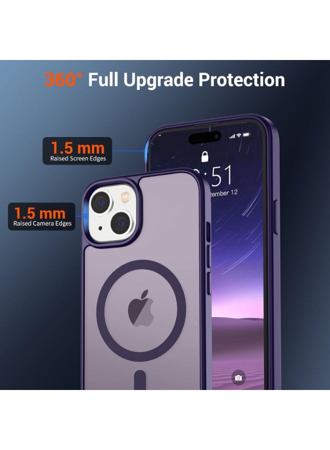 ACLIX Matte Magnetic Case for iPhone 15 [Shockproof & Slim] Matte Hard Back Cover with high-Grade Protection | Deep purple - Image 2