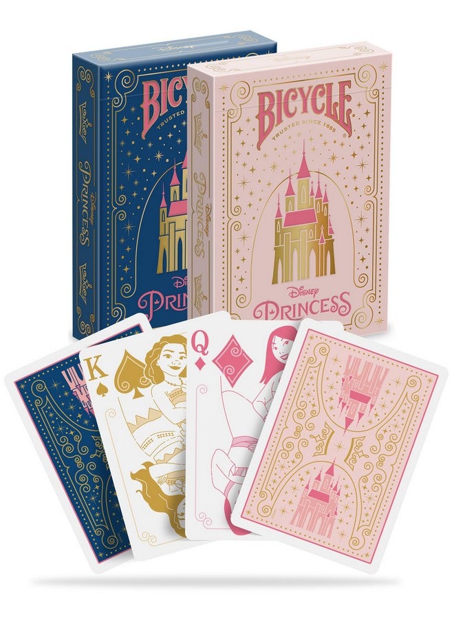 Bicycle بطاقات لعب مستوحاة من أميرات ديزني - بطاقات باللون الوردي أو الأزرق (قد يختلف التعبئة) - Image 3