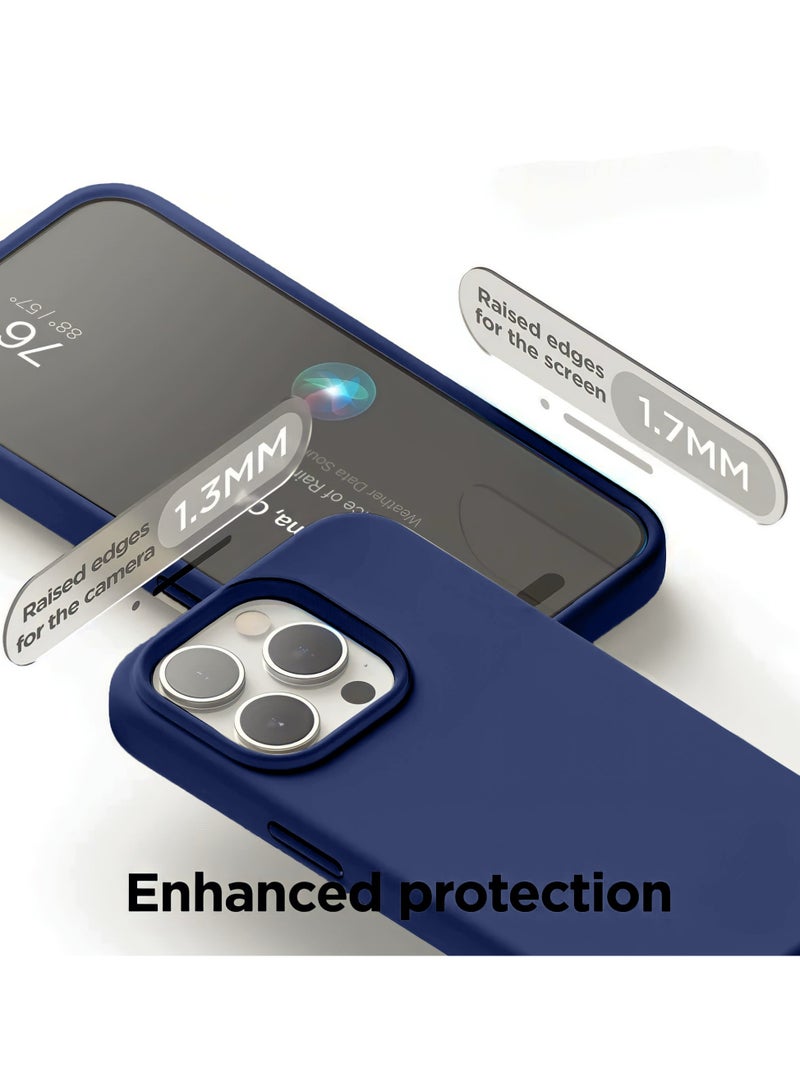 Mida iPhone 16 Pro Silicone Case Cover, full body protection case with a soft silky feel, shockproof cover with microfiber lining  - Image 3