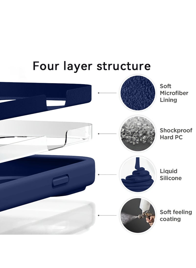 Mida iPhone 16 Pro Silicone Case Cover, full body protection case with a soft silky feel, shockproof cover with microfiber lining  - Image 4