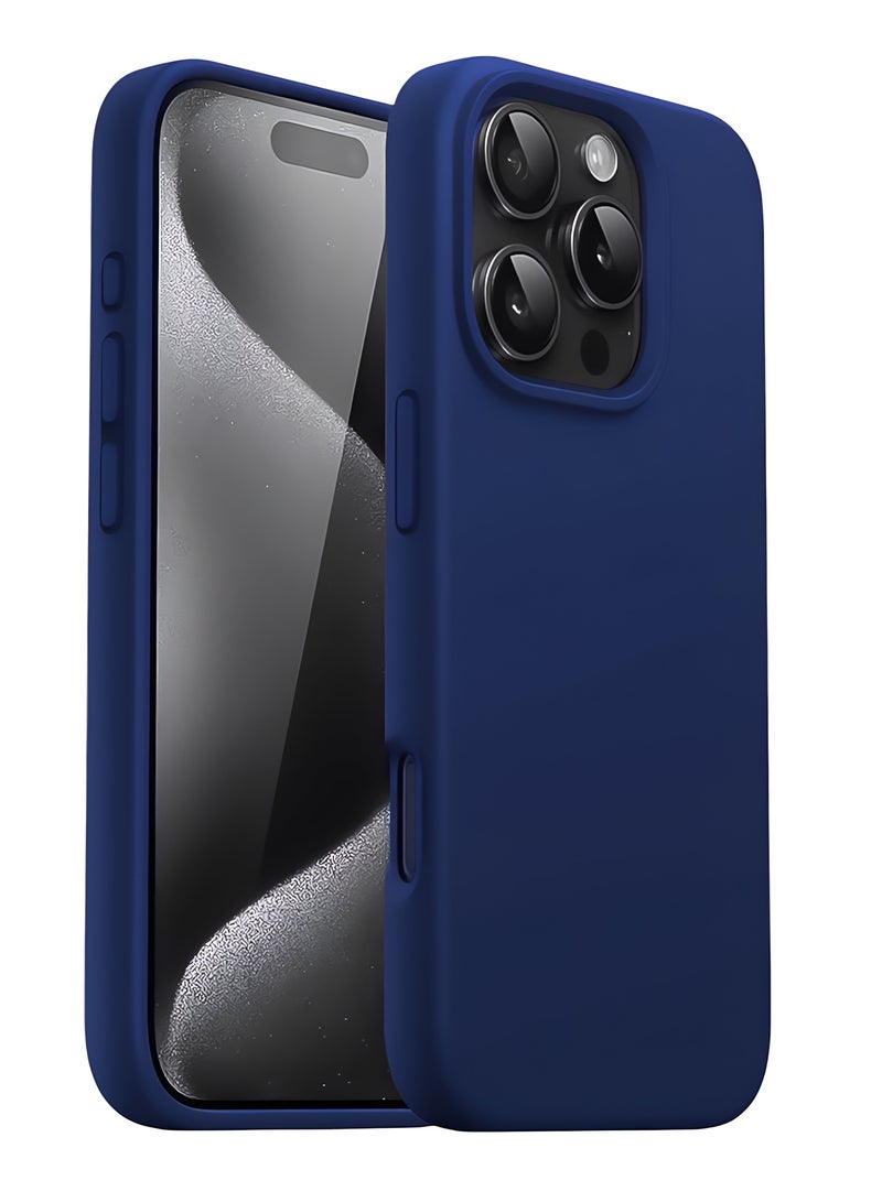 Mida iPhone 16 Pro Silicone Case Cover, full body protection case with a soft silky feel, shockproof cover with microfiber lining  - Image 1