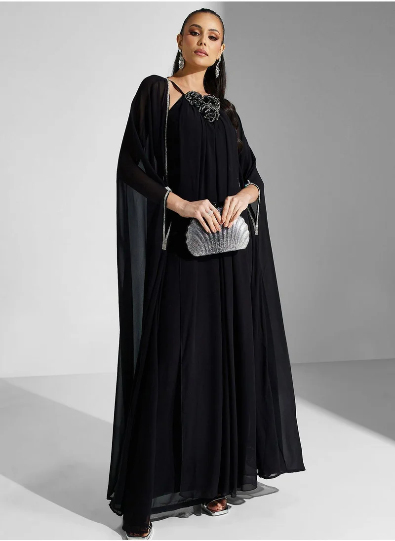 جولدن ابل Floral Knitted Kaftan