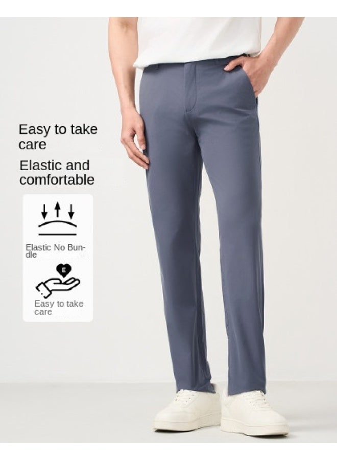 Septwolves Elastic Comfort, Resistant To Deformation】spring Men's Commuting Casual Solid Color Simple Men's Straight-leg Casual Pants - Image 1