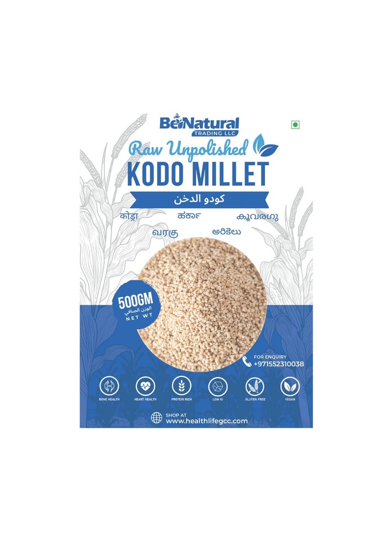 Be Natural Kodo Millet UnPolished – 500 gm - Image 1