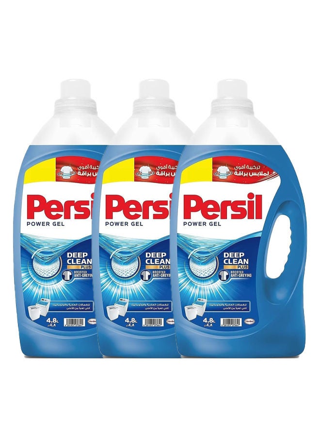 Persil High Foam Power Gel Liquid Laundry Detergent with Deep Clean Technology 4.8L Pack of 3  - Image 1