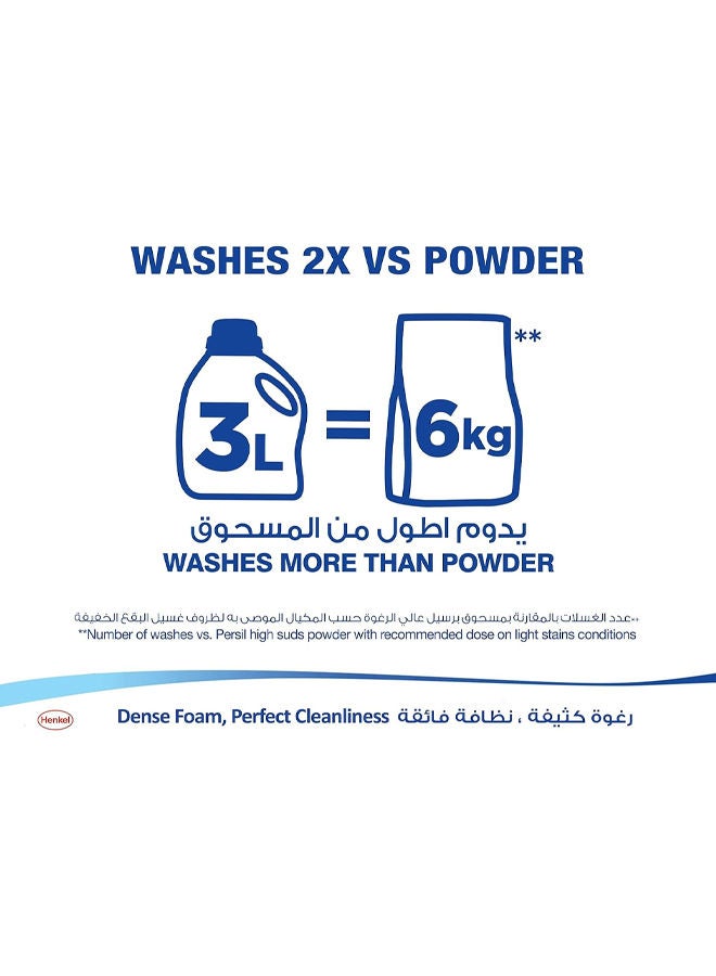 Persil High Foam Power Gel Liquid Laundry Detergent with Deep Clean Technology 4.8L Pack of 3  - Image 3