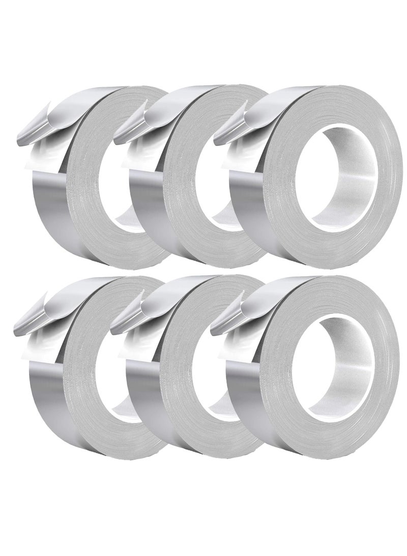 6 Packs Of Aluminum Foil Tape – 3 Inch Extra Thick HVAC Duct Sealing Tape - Smooth  - Image 1