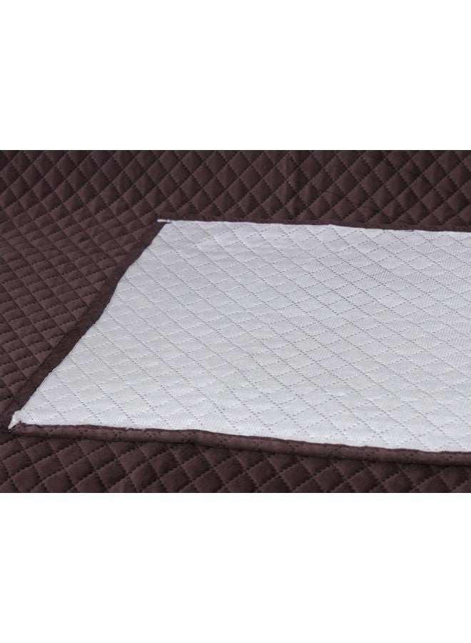 Nendle Luxurious Soft Velvet Quilted Anti-Slip Sofa Cover 5 Seater Fully Covered with Combined Sofa Seat, Back and Arms Protector Covers (Brown, Pack of 3+1+1) - Image 5