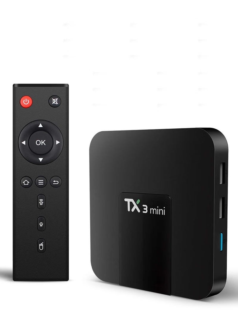 TX3 Mini 2GB RAM + 16GB ROM, Android 11.0 2.4/5G Dual WiFi Set Top Box Black - Image 1