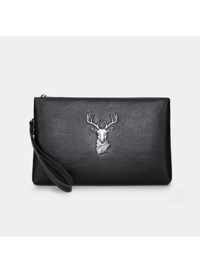 William Polo Men's Handbag Leather Large Capacity Handbag Trendy Casual Handbag Business Envelope Bag Men's Bag - Image 3