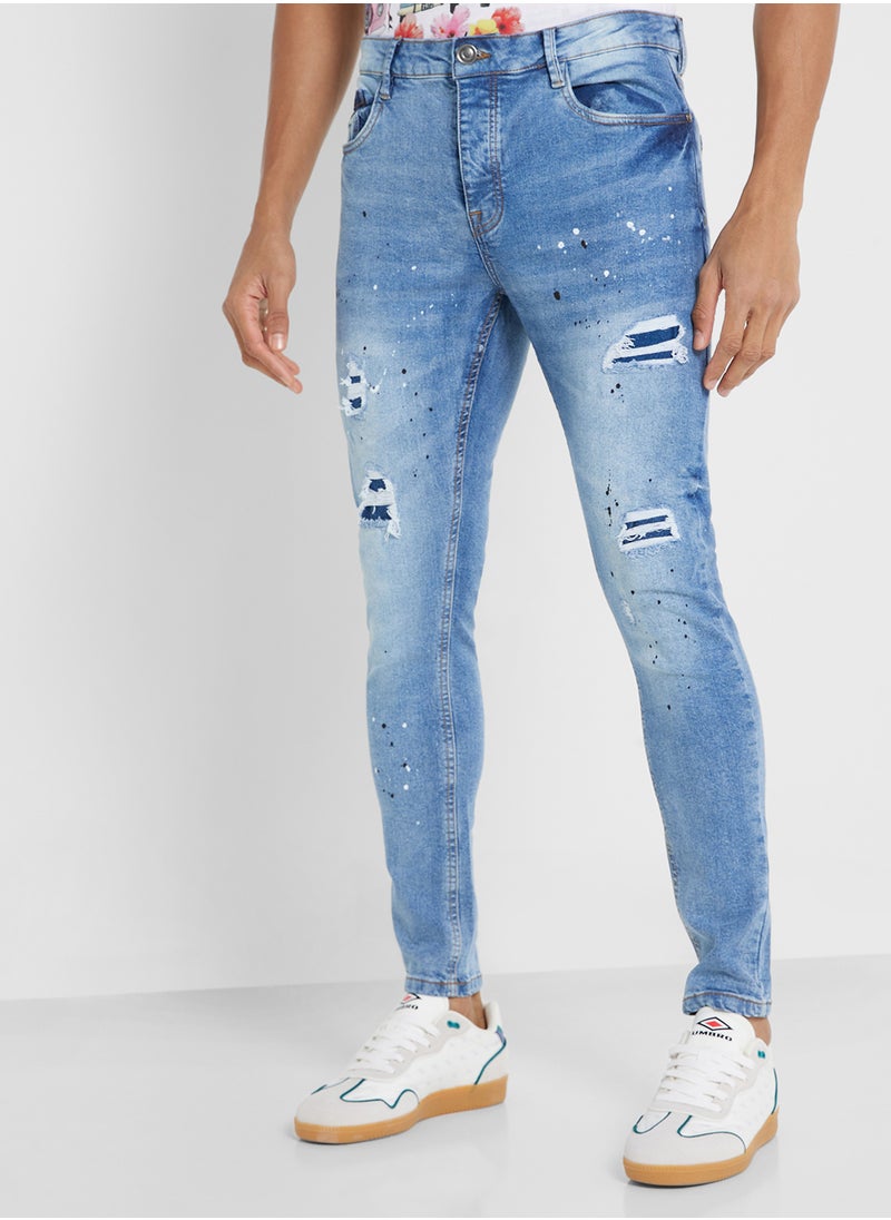 BRAVE SOUL Skinny Fit Ripped Jeans  - Image 1