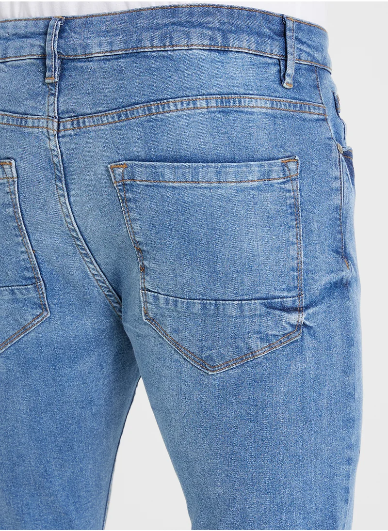 برايف سول Skinny Fit Ripped Jeans