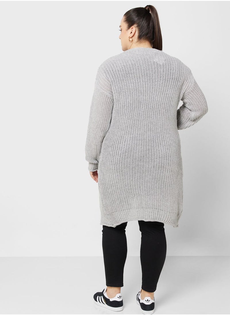 Ella Plus - Balloon Sleeve Detail Cardigan - Image 1