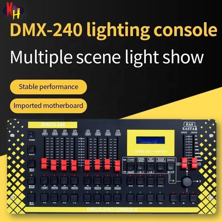 kh DJ Light Mixing Controller Disco 240-192 Channels, 24 Scanner, 40 Steps for Stage Lighting, DJ Lights, Par Lights, Moving Head Lights and Pubs - Image 5