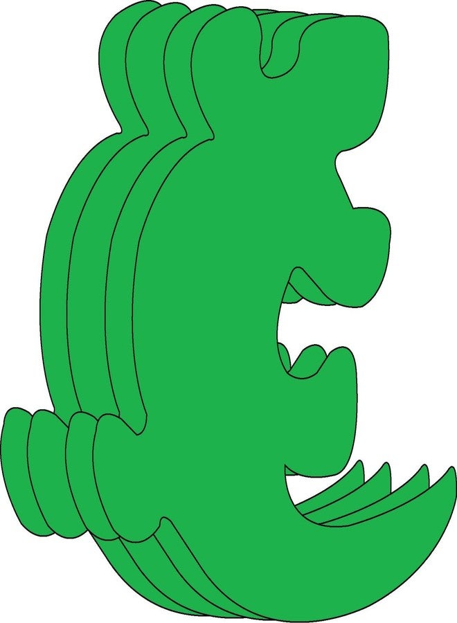 SHAPES ETC. 31 Pcs Gecko Single Color Cut-Outs 5.5in, Green Construction Paper Shapes, Reptiles, Bulletin Board Decorations, DIY Crafts, Ocean, Spring, Summer, Wall Cutouts, Made in USA