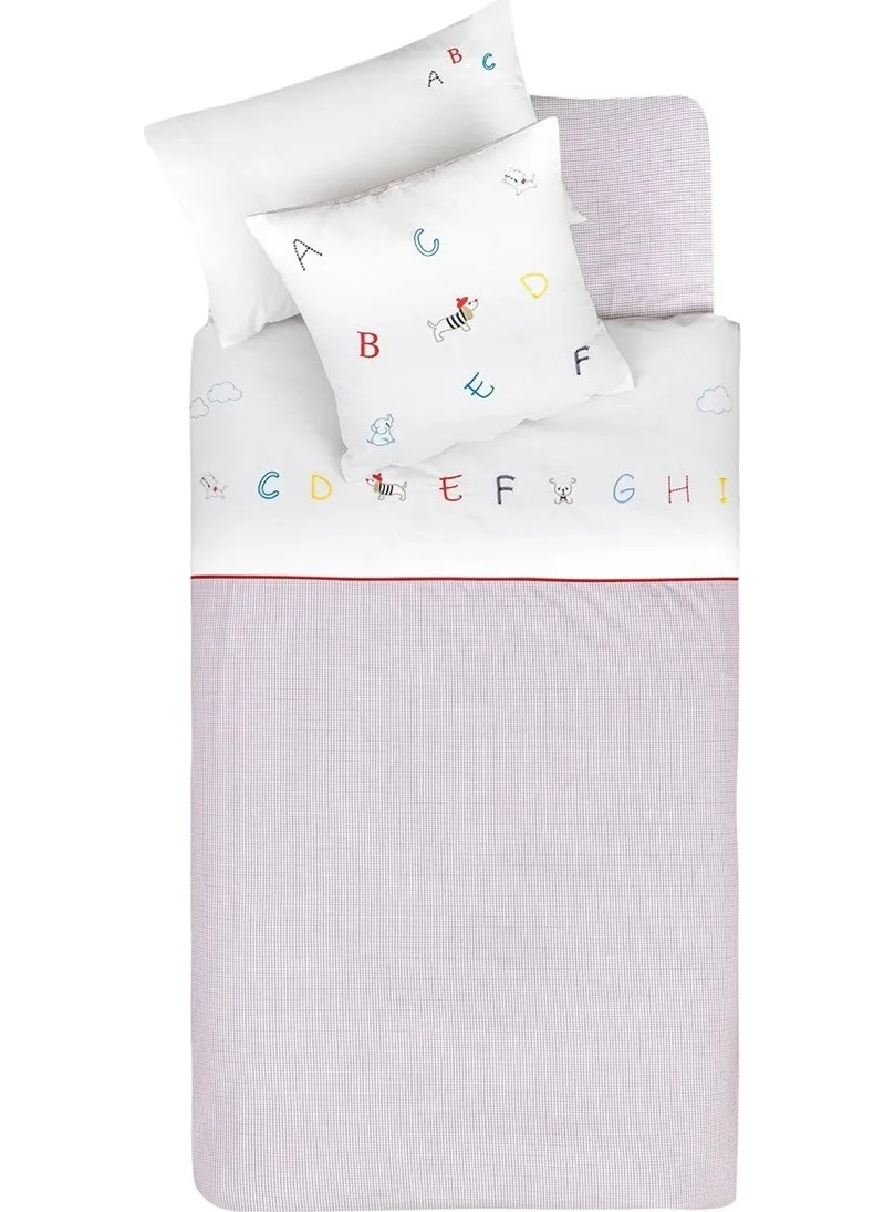 Miespiga Alphabet Duvet Cover Set Red - Navy Blue