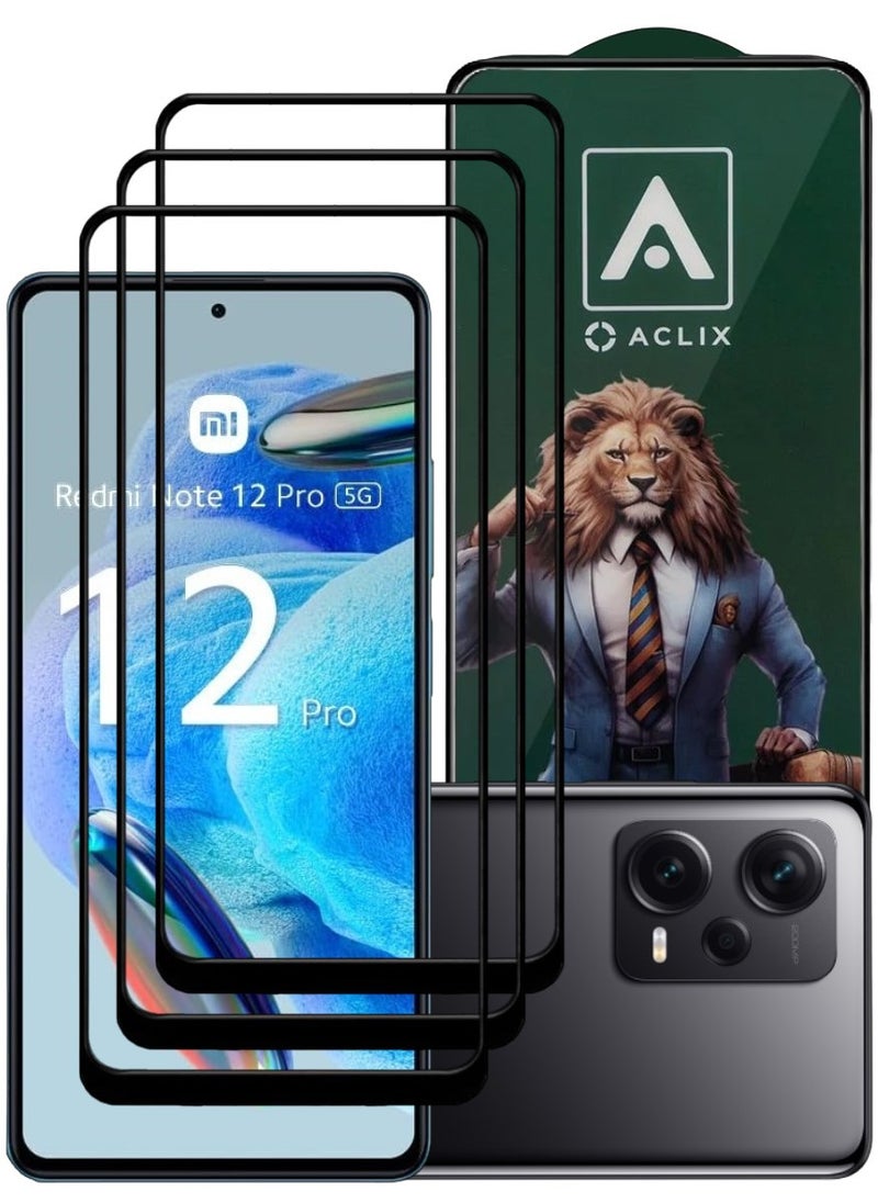 ACLIX 3 Pieces Antistatic ESD Dustproof Premium Quality High Definition Tempered Glass Screen Protector Designed For Xiaomi Redmi Note 12 Pro - Image 1