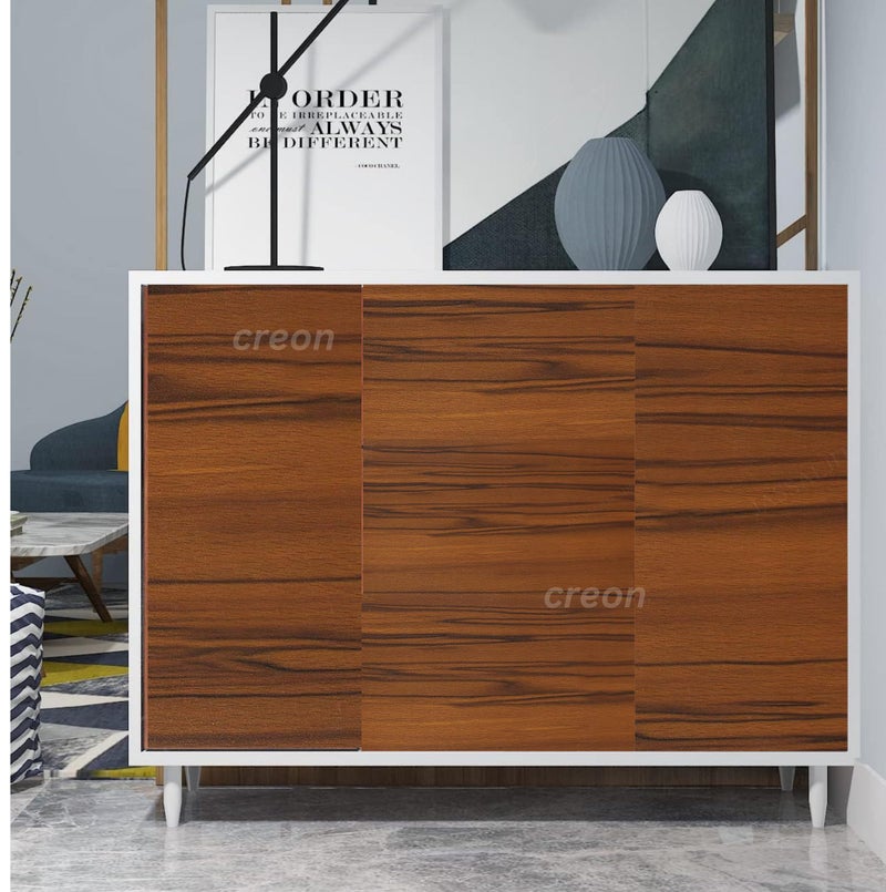 CREON™ Wooden Wallppaer Self Adhesive Wood Grain Wallpaper Waterproof Old Furniture Vinyl Stickers Wooden Door Wardrobe Desktop Wall Papers (Black Brown Wood, 24X96 Inch) - Image 2