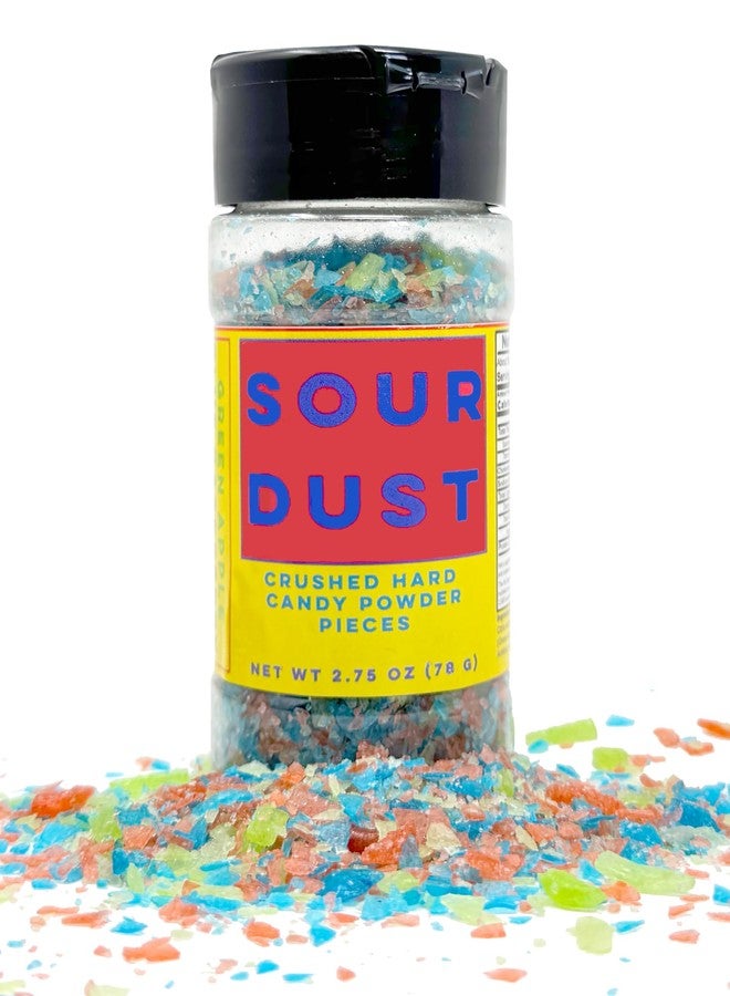 crait Sour Candy Coating – Crushed Candy Pieces for Dessert Topping, Drink Rimmer Sour Blue Raspberry, Green Apple and Strawberry 2.75 Ounce - Image 1