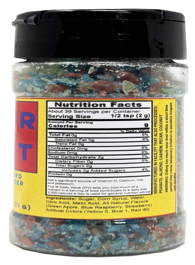 crait Sour Candy Coating – Crushed Candy Pieces for Dessert Topping, Drink Rimmer Sour Blue Raspberry, Green Apple and Strawberry 2.75 Ounce - Image 3