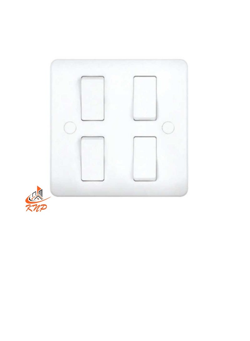 كنب 4 عصابة 1 طريقة  سويتش (3x3) أبيض - Image 3