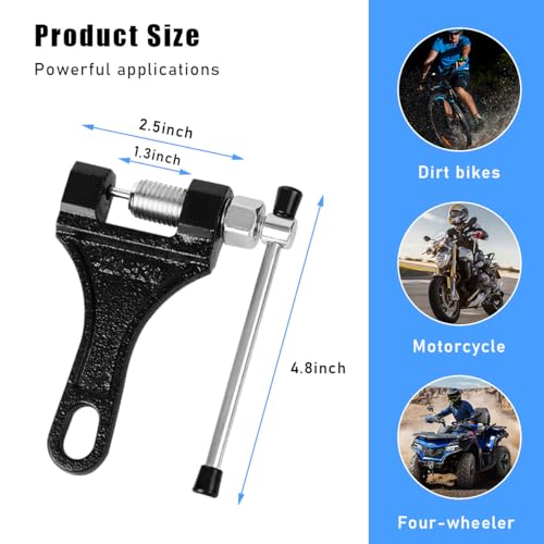 Dickno Chain Breaker #420-530, Chain Break #420 428 520 525 528 530, Chain Tool Fit for Motorcycle Bicycle Dirt Pit Bike ATV Quad Go Kart Scooter, Universal Motorcycle Accessories - Image 2