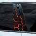 AuMoHall 2 PCS Honeycomb Car Center Pillar Stickers Personalized Hexagon Pattern B Pillar Sticker Car Vinyl Decals for Vehicle Exterior Decoration Red - Image 2