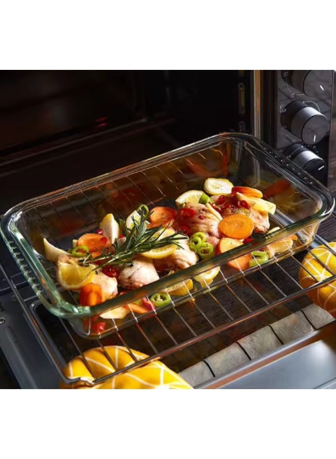 Firasa 3 Pieces Glass Baking Dish for Oven, Single Serving Glass Pan for Cooking Casserole Dish Rectangular Baking Pan Bakeware - Image 4
