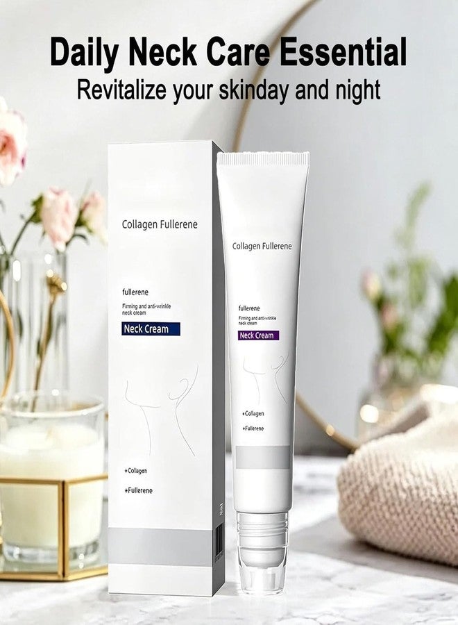 Tasunte Magic Collagen Fullerene Neck Cream, Tighten and Lift Firming Neck Cream for Crepey Skin, Collagen Neck Cream with Five Rollers, Anti-Wrinkle Moisturizing Neck Skincare for Skin Types (1pc) - Image 4