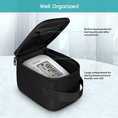 MEDMAX Carrying Case Compatible with OMRON Blood Pressure Monitor Bronze BP5100 / Upper Arm 3 Series Home Blood Pressure Monitor, Portable Storage Organizer Bag with Handle (Bag Only) - Image 3