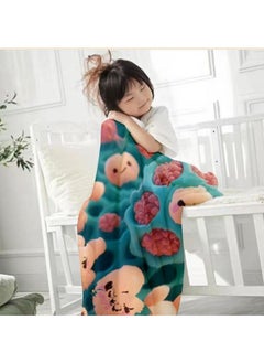 General Baby and children's cartoon flannel thin blanket (warm and comfortable, suitable for sleep, games) 70cm*100cm  - Image 1