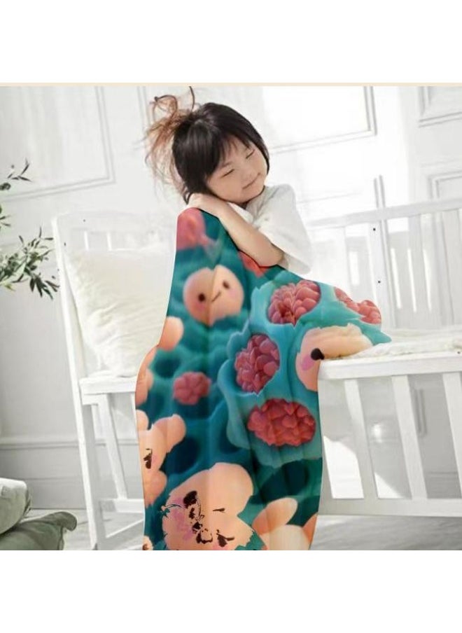 General - Baby and children's cartoon flannel thin blanket (warm and comfortable, suitable for sleep, games) 70cm*100cm - Image 1