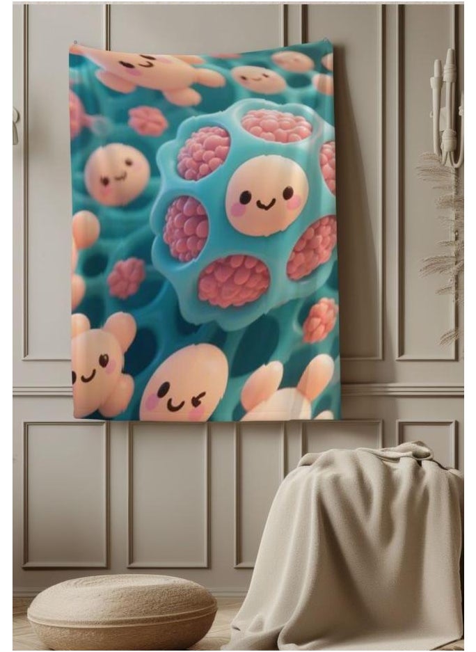 General - Baby and children's cartoon flannel thin blanket (warm and comfortable, suitable for sleep, games) 70cm*100cm - Image 1