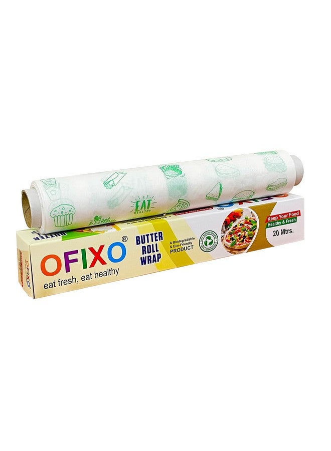 OFIXO ورق تغليف الطعام متعدد الاستخدامات OFIXO | 20 متر | ورق تغليف طعام ممتاز مثالي للطهي، الخبز، التعبئة وتقديم الطعام (عبوة من 1) - Image 1