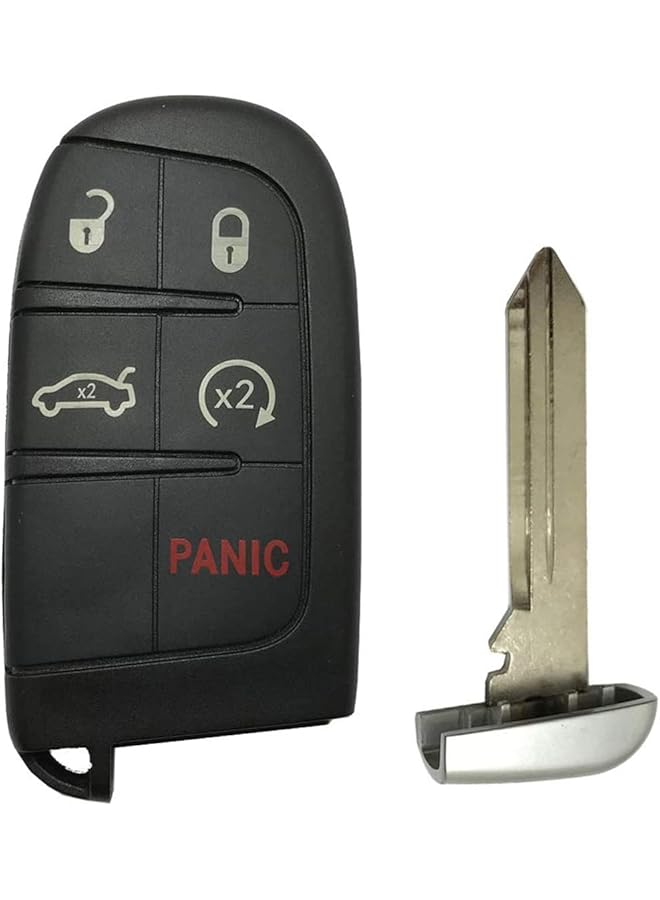 5 ons Smart Key Fob Shell Cover Case Fit For Dodge Challenger Charger Dart Durango Journey Jeep Grand Cherokee Chrysler 300 Keyless Entry Replacement Remote Car Key Housing - Image 1