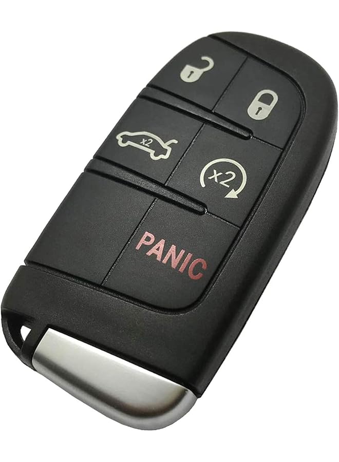 5 ons Smart Key Fob Shell Cover Case Fit For Dodge Challenger Charger Dart Durango Journey Jeep Grand Cherokee Chrysler 300 Keyless Entry Replacement Remote Car Key Housing - Image 2