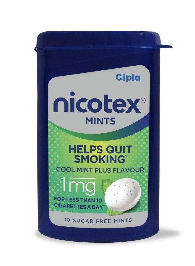 Cipla Cipla Nicotex Mints | Nicotine 1mg Lozenges (10 Pcs)| Helps Quit Smoking | Sugar Free | Cool Mint Plus Flavour  - Image 1