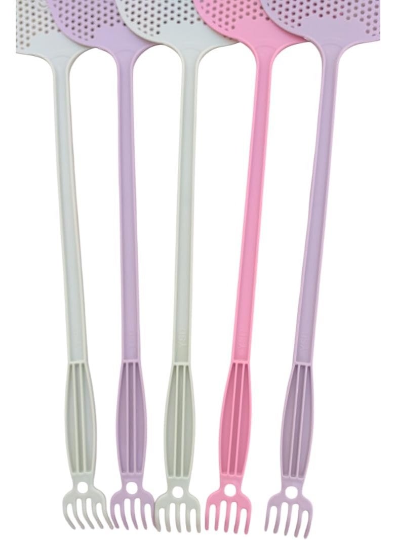 Hope Fly Swatter with Back Scratcher, Assorted Colours and Designs, Dual-Purpose Household Tool for Swatting Flies and Reaching Hard-to-Reach Areas, Practical Everyday Home Cleaning and Personal Comfort Accessory - Image 2