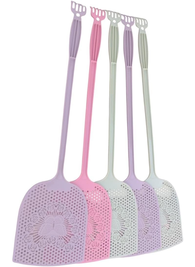 Hope Fly Swatter with Back Scratcher, Assorted Colours and Designs, Dual-Purpose Household Tool for Swatting Flies and Reaching Hard-to-Reach Areas, Practical Everyday Home Cleaning and Personal Comfort Accessory - Image 1