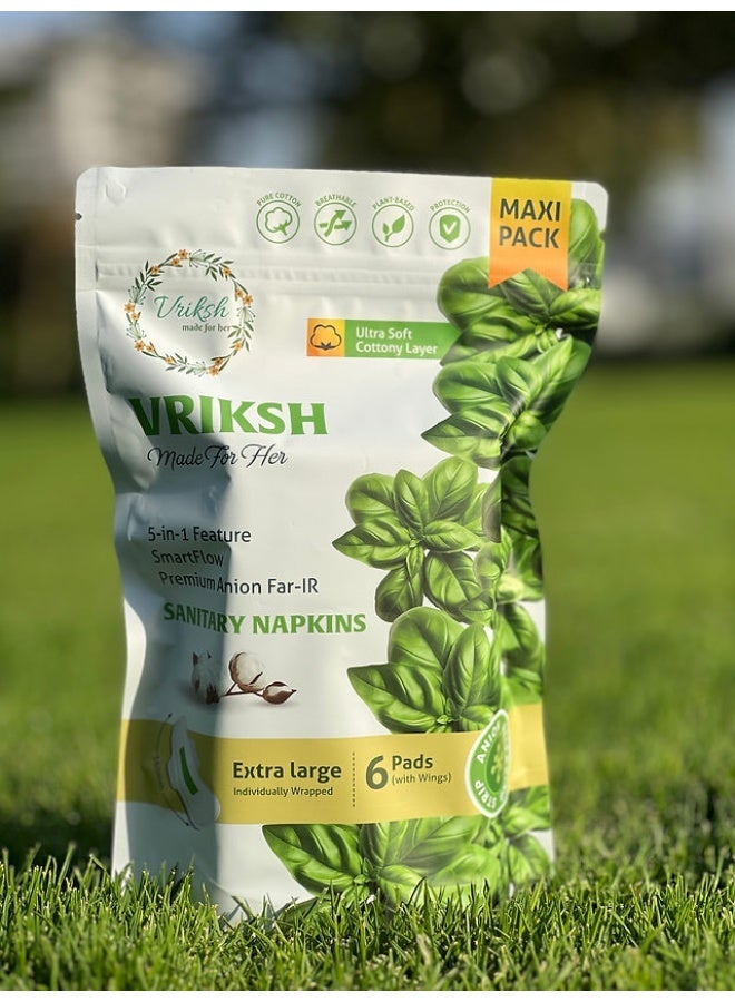 Vriksh-Made For Her Vriksh SmartFlow Far-IR Anion Ultraslim Sanitary Napkins - Image 2