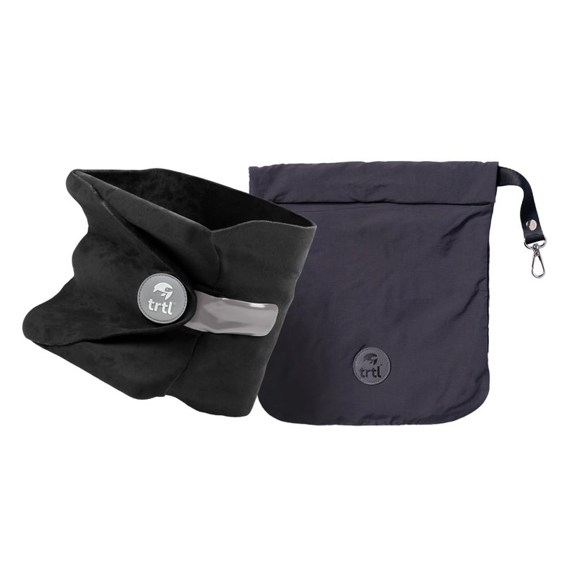 trtl Pillow - Scientifically Proven, Super Soft Neck Support Travel Pillow for Sleeping - Lightweight and Machine Washable - Ergonomic Design for Traveling on Airplanes, Cars, and Trains - Black - Image 1