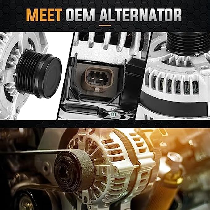 ILONPA New Alternator Replacement Compatible with Buick Regal 2L 2014 2015 2016 2017, for Chevrolet Impala 2.5L 2014, Chevrolet Malibu 2.0 2.5L 2013 2014 2015 Replace 13592810 20979239 - Image 2