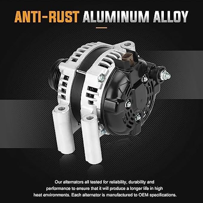 ILONPA New Alternator Replacement Compatible with Buick Regal 2L 2014 2015 2016 2017, for Chevrolet Impala 2.5L 2014, Chevrolet Malibu 2.0 2.5L 2013 2014 2015 Replace 13592810 20979239 - Image 5